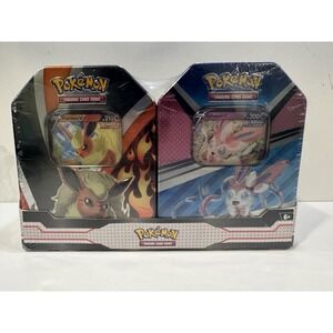 Pokemon TCG V Heroes 2-Pack Bundle Flareon V Sylveon V Tin NEW SEALED Boosters